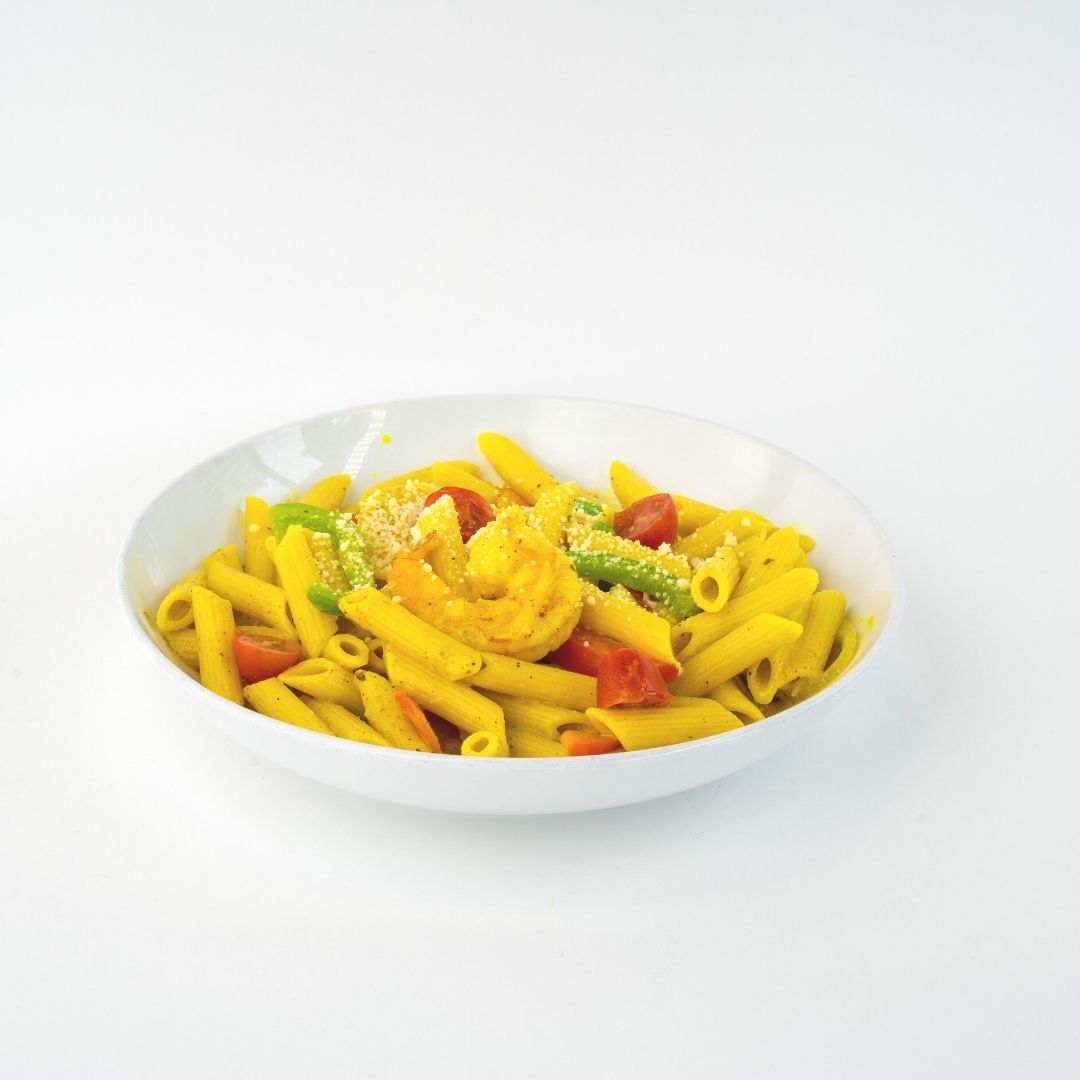 Coconut Curry Shrimp Pasta